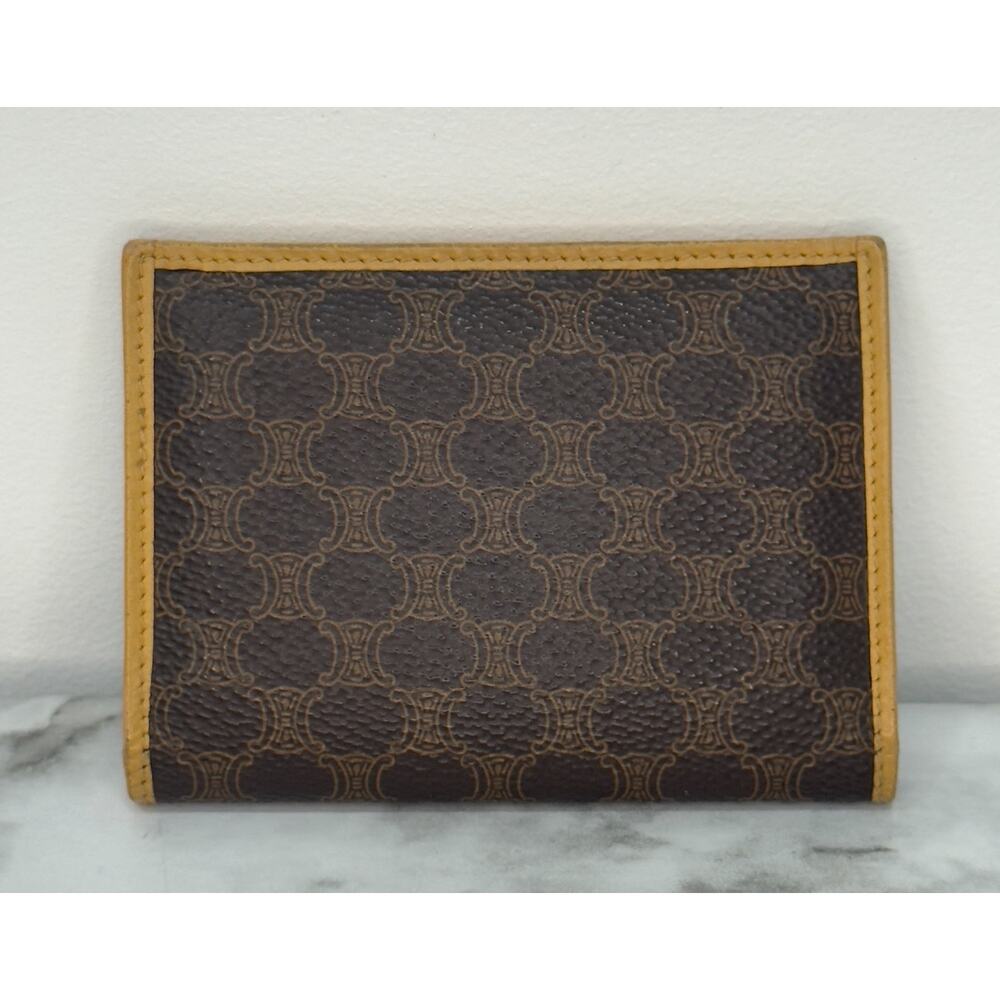 Celine Vintage Macadam Card Case Bifold Wallet Triomphe Logo M13 - Picture 6 of 11